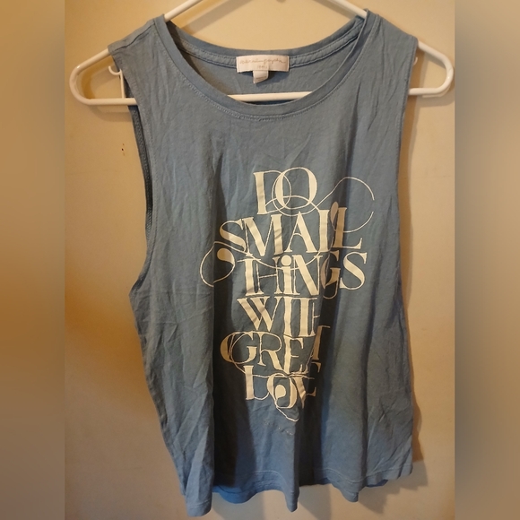 Spiritual Gangster Tops - Spiritual Gangster Blue Graphic Muscle Tee